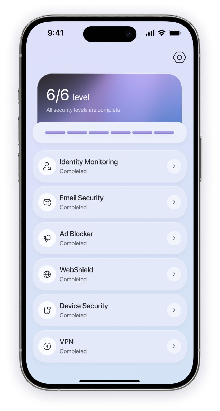 Securo iOS Security App Interface
